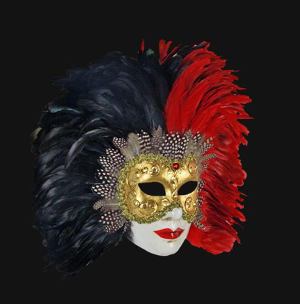 Volto Piume Sera - Black & Red